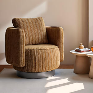 Luxury Rotatable Vanity Stool Yellow Snowflake Velvet Single Chair Makeup Chair For Bedroom <b>Dressing</b> <b>Table</b> - Product Image 3