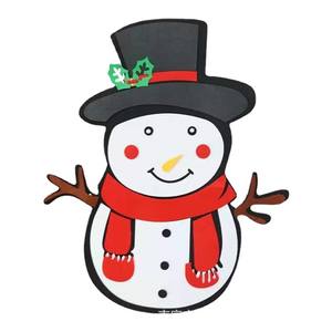 Adorno Navideño Moderno de Fieltro con Diseño de Muñeco de Nieve para Pared, Decoración para Árbol de Navidad, Regalo DIY - Product Image 5