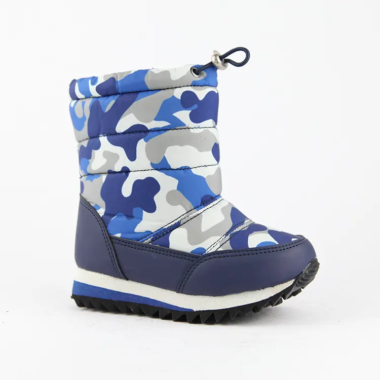 Winter Waterproof Camo Design Snow Boots Slip-on Resistant Cold Weather Warm Shoes
