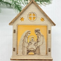 Klassische chinesische Weihnachtsbaumdekorationen: Festliche Stimmungsbeleuchtung, hohle Hüttenanhänger, kreative Feiertagsbeleuchtung