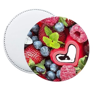 Best Sellers 2024/2025 Sublimation Blank Leather Coasters for Cups Drink Coasters Coasters for Drinks Customized Printed