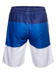 กางเกงว่ายน้ำแห้งเร็วเอวยางยืดมีเชือกผูกเอวสีล้วนบล็อก100% โพลีเอสเตอร์ยาวสั้นลำลองสำหรับผู้ชาย - Product Image 4