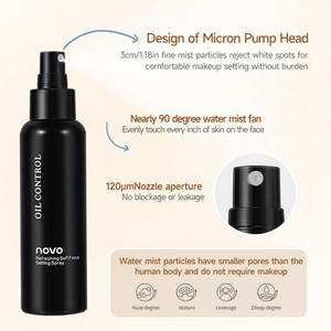 بخاخ إعداد مكياج كامل الوجه نوفو مع سائل للتحكم في الزيت يدوم طويلاً على شكل سائل ولمعان للبيع بالجملة مستحضرات تجميل حساسة - Product Image 6