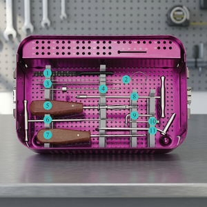 Juego de Instrumentos Quirúrgicos Manuales de Acero Inoxidable, Certificación CCC Clase I, para Uso en Quirófano, Estuche Morado, Mango Ergonómico, 1 Año de Garantía - Product Image 3