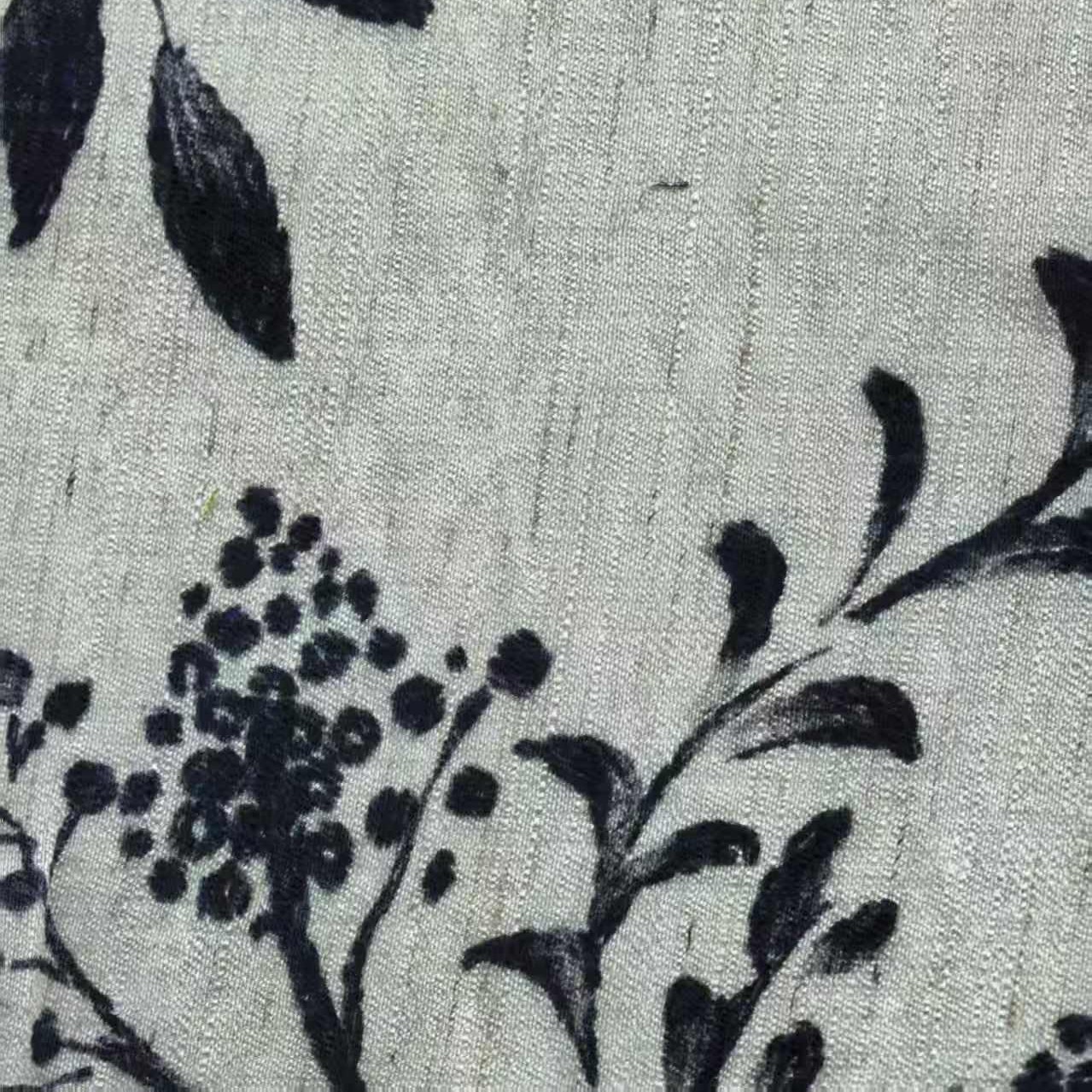 Fashion Customized Poplin Fabric Rayon Nylon Blend Line Printed Breathable Lightweight Women's Dress Shirts and Apparel
