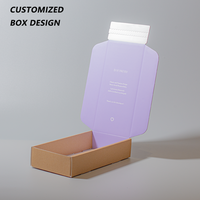 Boîte en papier kraft avec fermeture éclair pour bijoux, emballage cadeau cosmétique, impression couleur personnalisée, logo, recyclable, petit format.
