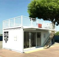 Café en conteneur maritime préfabriqué à 2 étages, magasin de détail modulaire moderne pour centre commercial, taille et couleur personnalisées