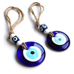 El Ojo del <span class=keywords><strong>Diablo</strong></span> Turco, Colgante de Cristal Fundido Hecho a Mano, Amuleto Turco Nazar, Colgante Personalizado de Cristal con Ojos Azules contra el Mal, Decoración para el Hogar - Product Image 2