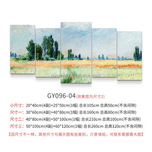 Impresión personalizada pintura lienzo arte pared decoración granja 5 piezas <span class=keywords><strong>Monet</strong></span> pintura pared marco decorativo conjunto pared foto - Product Image 3
