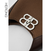 Bolso de mujer de alta calidad elegante clásico retro bolsos de cuero de lona con logotipo B de alta calidad