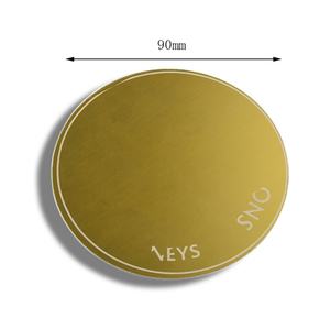 Posavasos Redondo Delgado de Metal Ecológico con Impresión UV Personalizada Winsun de 90 mm de Diámetro, Regalo Promocional, Taza de Té y Posavasos para Café - Product Image 1