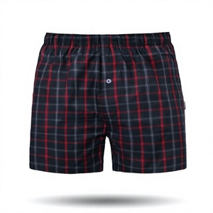 Custom Logo 100% Cotton Fabric High Quality Stretch Eco-Friendly Mid-Rise Plaid Woven Factory-Made Wholesale <b>Boxer</b> <b>Shorts</b> - Product Image 5