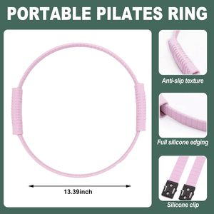New Design Eco-friendly Double Handle Silicone & Fiberglass Edge Yoga <b>Ring</b> 34CM Diameter Fitness Pilates Equipment - Product Image 5