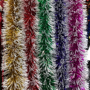 Frohe Weihnachten Moderne Umweltfreundliche Hängedekoration Lametta-Girlande Künstliches Grün Schnee Hochzeit Weihnachten Neujahr Dekoration - Product Image 6