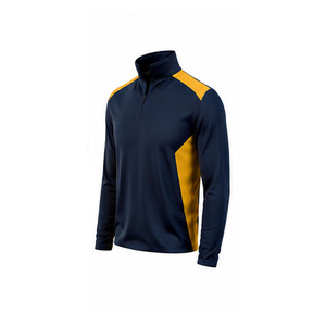 Maillot de football professionnel pour adulte, respirant, à manches longues, avec fermeture éclair quart, haut d'entraînement athlétique d'été, écologique, séchage rapide - Product Image 2