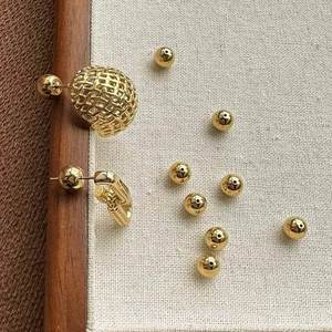 Tapones Redondos para los Oídos, Accesorios Anticaída, de Acero Inoxidable, 18K, DIY, Venta Al por Mayor - Product Image 3