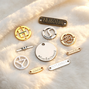 Custom Garment Accessories Metal Clothing Labels Brand Logo Gold Embossed Metal <b>Tag</b> Plate Metal Shoe Label Metal <b>Bag</b> Decoration - Product Image 6