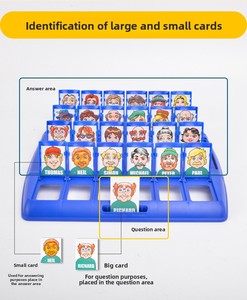 Jeu de cartes éducatif interactif familial « Devinez qui ? » très populaire, jeu de société logique de table pour enfants, jouets de fête parent-enfant - Product Image 4