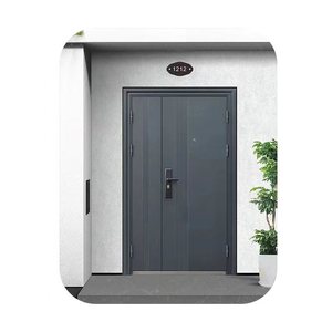 Porte d'entrée de sécurité en acier, porte de Villa en acier inoxydable, porte de sécurité anti-corrosion - Product Image 6