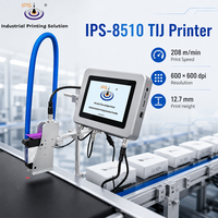 Impresora TIJ en Línea IPS-8510, Impresora de Inyección de Tinta Térmica de 7 Pulgadas para Codificación de Fecha, Código de Barras y Datos Variables