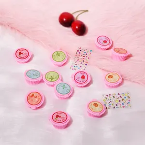 미니 과일 립글로스 체리 스피어민트 쿠키 딸기 맛 개인 상표 광택 어린이 아이 립글로스 공급 업체