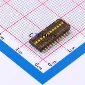 218-12LPST DIP Switch Switch Flat Toggle, Groove Type Single Pole Single Throw 12 Gull Wing Type - Product Image 1