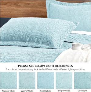 Offre Spéciale : Parure de Lit de Luxe d'Été Personnalisée Bleu Clair Grande Taille – Couvre-lits et Nappes Ultrasoniques à Motifs Imprimés pour Usage Domestique - Product Image 2