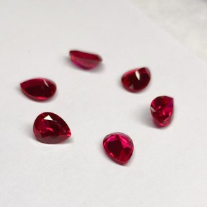 Synthetic Red Corundum Round Brilliant Cut 3.0-10.0mm For Jewelry Making - Product Image 2
