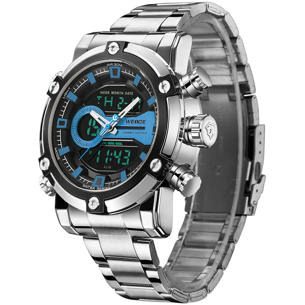 WEIDE relojes de hombres de marca de lujo de los hombres del reloj del deporte Digital de cuarzo reloj hombre impermeable Relojes