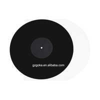 Plaques de vinyle en acrylique noir pour platine vinyle, partenaire de lecteur de disques vinyles