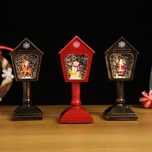 New Christmas Retro <b>Mailbox</b> Shape Battery Powered LED Table Lamp Santa Claus Light up Glowing Music Desktop Ornament Decoration - Product Image 2