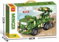 Blocs de construction militaires, char, véhicule à missiles, voiture blindée, briques d'assemblage DIY, jouet pour garçons MD