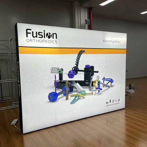 Tùy chỉnh 3x4 gấp pop-up Backlit gian hàng đứng với khung hợp kim nhôm 100% vải polyester hiển thị di động cho các sự kiện - Product Image 2