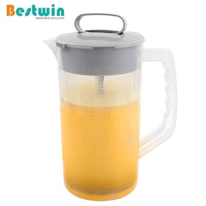 Jarra de agua de plástico de 2 cuartos de galón/64oz, émbolo, cuchillas en ángulo, bebidas, leche en polvo, mezclador de bebidas, jarra mezcladora - Product Image 6