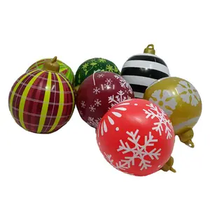 热销户外趣味Pvc装饰充气玩具气球圣诞装饰球