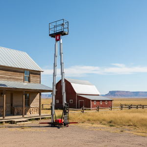 4m-<span class=keywords><strong>10m</strong></span> 전동 리프팅 플랫폼 이동식 수직 유압 알루미늄 합금 리프트 단일 마스트 고소작업대 - Product Image 4