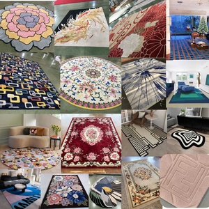 Tappeti di Lusso Fatti a Mano in Lana/Acrilico, Tappeti Tufted in Tinta Unita da 15mm per Soggiorno, Camera dei Ragazzi, Moderni Tappeti da Preghiera per Hotel - Product Image 3