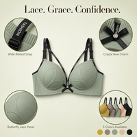 Soutien-gorge sans couture vert sauge, sans armatures, push-up, coupe 3/4, moulé, à bretelles croisées pour femme, usage quotidien, vente en gros