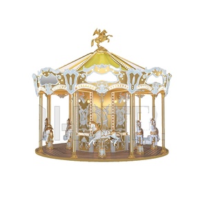 Trực tiếp nhà sản xuất tại Trung Quốc cung cấp trong nhà/ngoài trời amusements Park Carousel cưỡi ngựa làm bằng sợi thủy tinh bền - Product Image 1