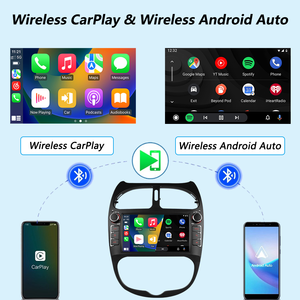 Autoradio multimédia LELV Linux avec GPS et CarPlay pour Peugeot <span class=keywords><strong>206</strong></span> 206cc 206sw 2000-2008 (7 pouces) - Product Image 2