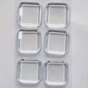 <span class=keywords><strong>6pcs</strong></span>透明硅胶门防撞垫透明方形门挡墙壁保护器盖独特图案的门挡 - Product Image 1