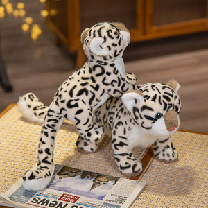 Peluche de Leopardo de las Nieves Realista, Simulación de Leopardo, Animal de Peluche, Peluche de Leopardo para Abrazar - Product Image 4