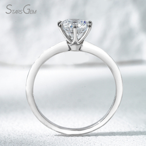 Anello di Fidanzamento in Oro Massiccio 18k con Diamante Sintetico CVD HPHT Certificato IGI da 1 Carato, Gioiello per Donne - Product Image 4