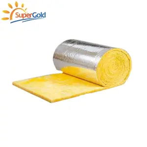 SuperGold sound proof glasswool roll 32kg/m3 glass wool blanket with aluminum foil