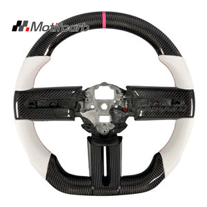Volante de Fibra de Carbono Personalizado con Empuñaduras de Cuero para Ford Mustang GT Shelby GT500 Coupe Boss 302 S197 2005-2014 - Product Image 1