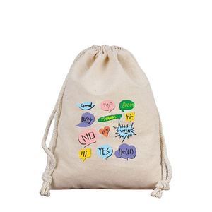 Sac à cordon personnalisé de luxe en coton de chanvre gris géant avec logo, pochette en tissu de lin fin avec cordon de serrage pour chapeau - Product Image 6