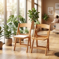 Chaises pliantes en résine imitation bois pour usage commercial, sièges pliables en plastique à grain de bois pour mariages, fêtes, jardins et événements en extérieur