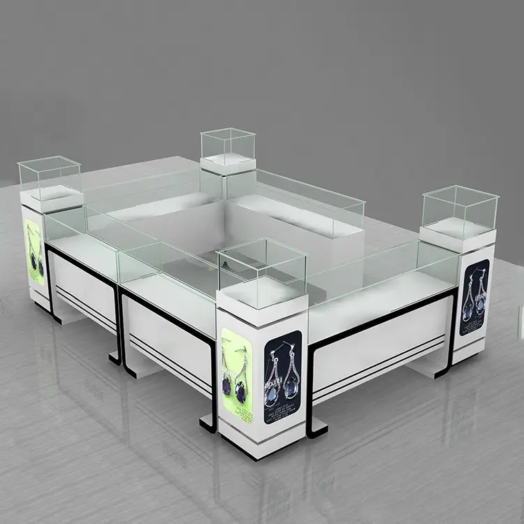 Fabrikanten Custom Elektrische Display Rekken Cosmetica Vitrines Kleding Weer Rekken Sieraden Vitrines Bril Showca