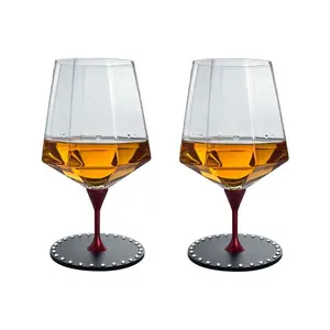 Stelo in alluminio rotante bicchieri da degustazione in vetro di Brandy Cognac Crystal Spirits bicchiere da bere