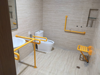 Barra de Apoyo Plegable Antideslizante de ABS para Montar en la Pared, para Uso en Hoteles y Spas, Diseño Moderno, Duradera, Ecológica, Seguridad para Baños y Aseos